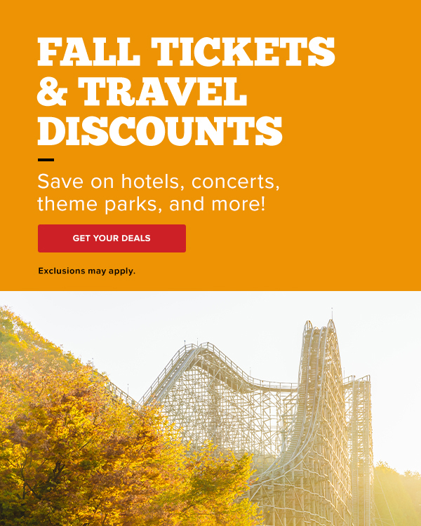 FALL TICKETS & TRAVEL DISCOUNTS